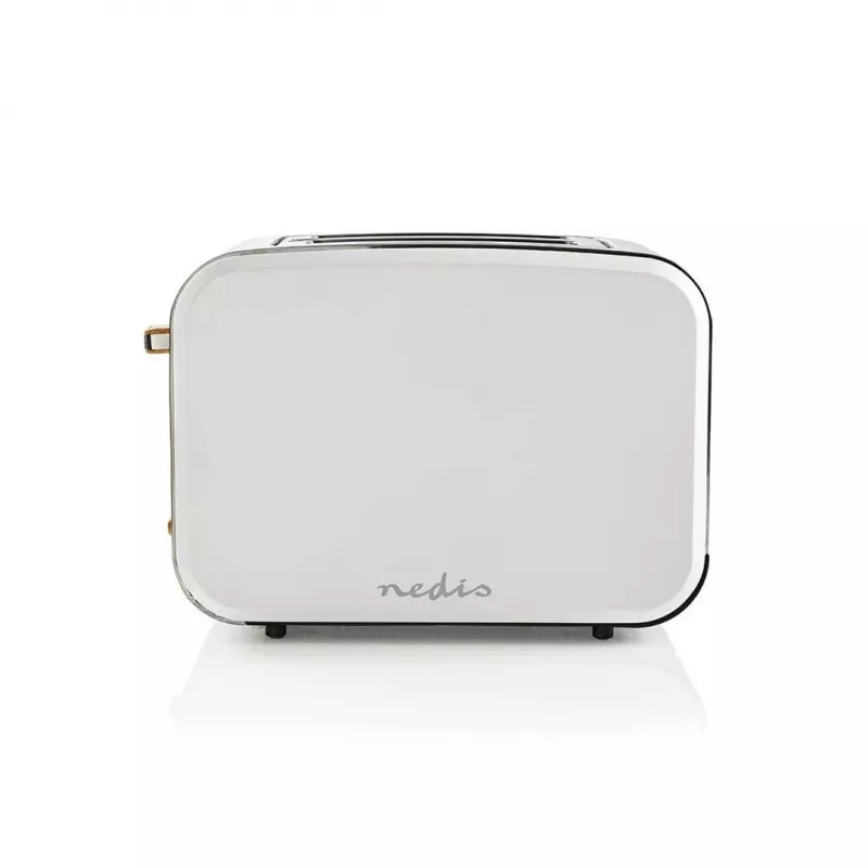 Nedis KABT510EWT Tostadora, 2 ranuras anchas, soft-touch, blanca