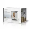 Nedis KABT510EWT Tostadora, 2 ranuras anchas, soft-touch, blanca