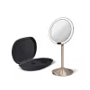 Espejo plegable con sensor simplehuman, 12 cm, recargable, acero inoxidable oro rosa