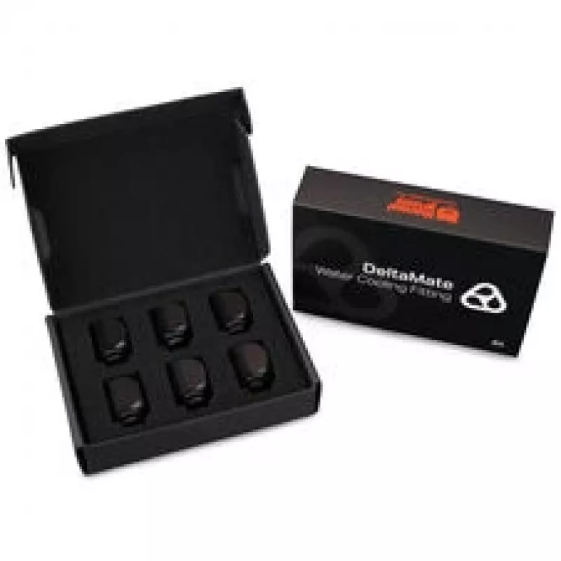 Thermal Grizzly DeltaMate Rotary 90° Racor, negro, pack de 6