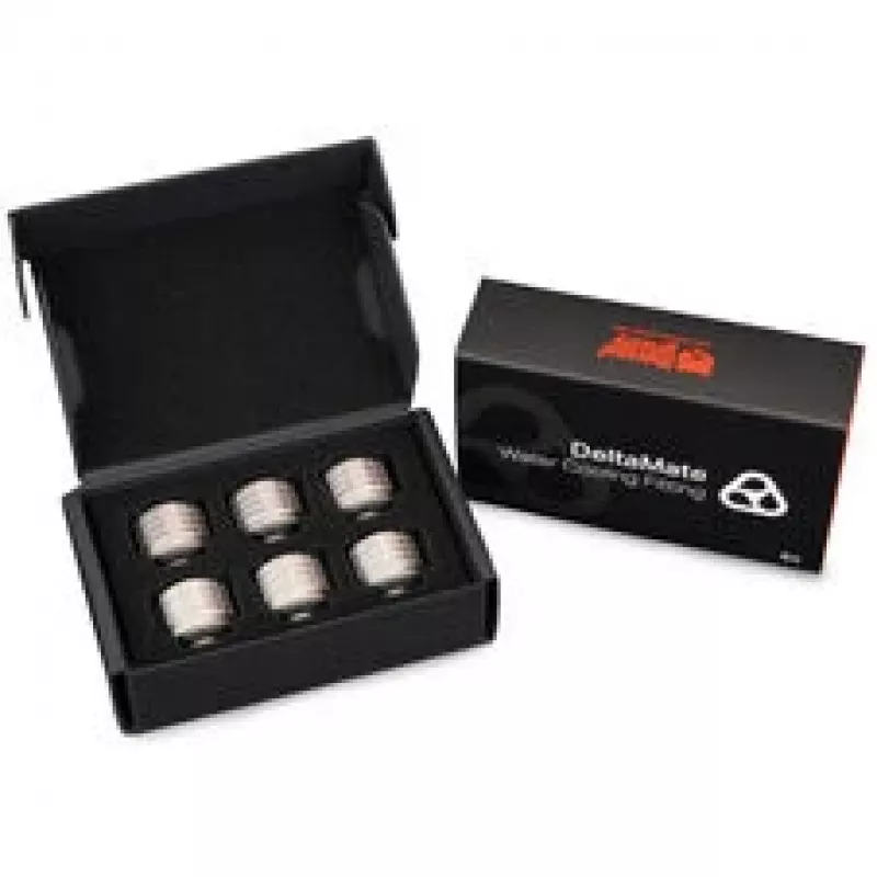 Thermal Grizzly DeltaMate Racor HT14, latón G1/4, níquel, pack de 6 (TG-DM-FIT-6214)
