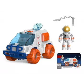 Vehículo espacial de juguete con cosmonauta, luz y sonido, Madej 009639