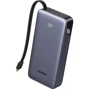 Batería externa UGREEN 20000 mAh PB536 45 W cargador portátil, capacidad de batería 20000 mAh, salida 45 W (gris)