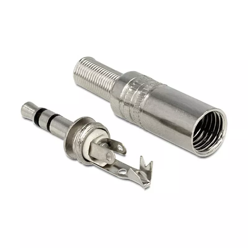 Conector de cables DELOCK 65532, 3,5 mm metal, plateado