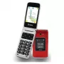 Teléfono plegable Olympia VITUS 4G — 2,8 pulgadas (7,11 cm) LCD, Bluetooth, radio FM, 147 g, Rojo