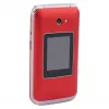 Teléfono plegable Olympia VITUS 4G — 2,8 pulgadas (7,11 cm) LCD, Bluetooth, radio FM, 147 g, Rojo