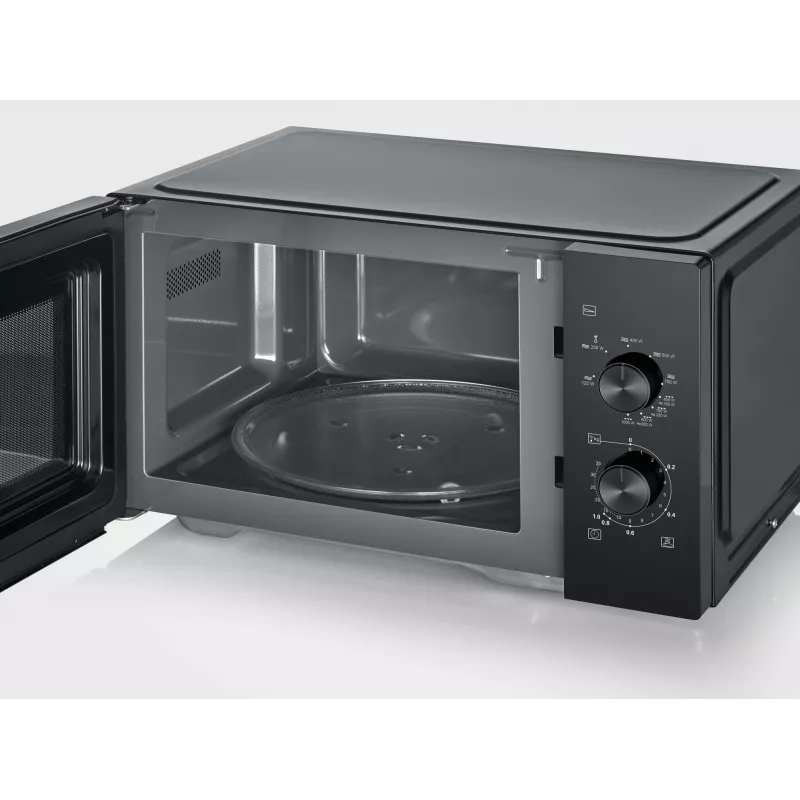 Microondas combinado SEVERIN MW 7792, aparato de sobremesa, 20 L, 900 W, negro, botones y mando giratorio
