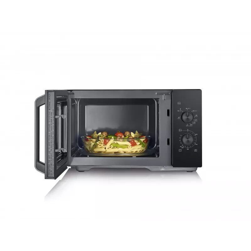 Microondas combinado SEVERIN MW 7792, aparato de sobremesa, 20 L, 900 W, negro, botones y mando giratorio
