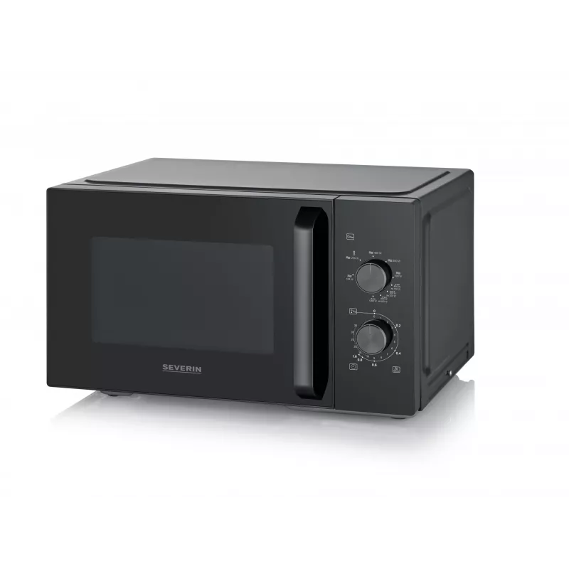 Microondas combinado SEVERIN MW 7792, aparato de sobremesa, 20 L, 900 W, negro, botones y mando giratorio