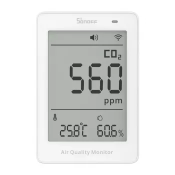 Sonoff AirGuard CO2 SAWF-08P medidor de calidad del aire WiFi LCD