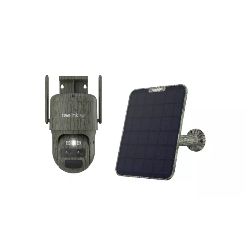 Reolink TrackMix Series G770 con panel solar 2 cámara de vigilancia con batería 4G LTE de doble objetivo