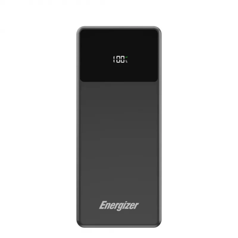 Batería externa Energizer UE27062PQ — 27000 mAh LiPo, 65 W de potencia total, 3 dispositivos, negro