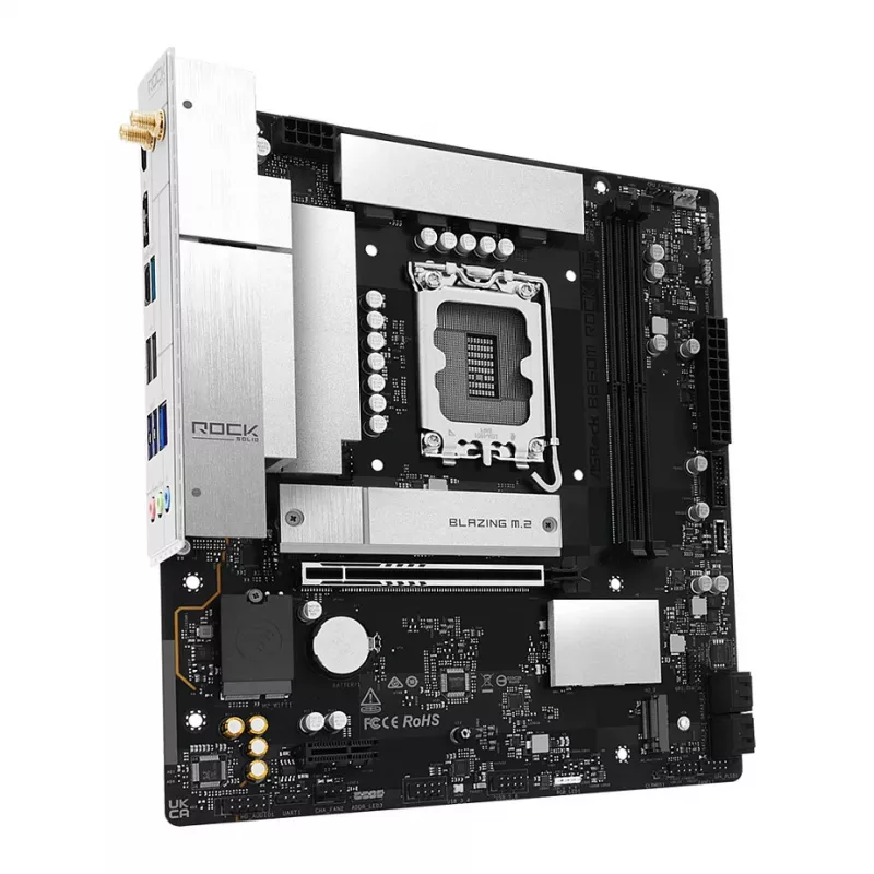 Placa base ASRock B860M Rock WiFi (mATX, Intel LGA 1851, DDR5, HDMI, DisplayPort)
