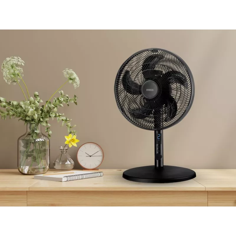 Ventilador de pie y de mesa 2 en 1 Noveen F535 X-Line, 40 cm, negro