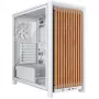Caja para PC semitorre CORSAIR FRAME 4000D RS Wood blanco/roble, semitorre compatible con ATX, cristal templado