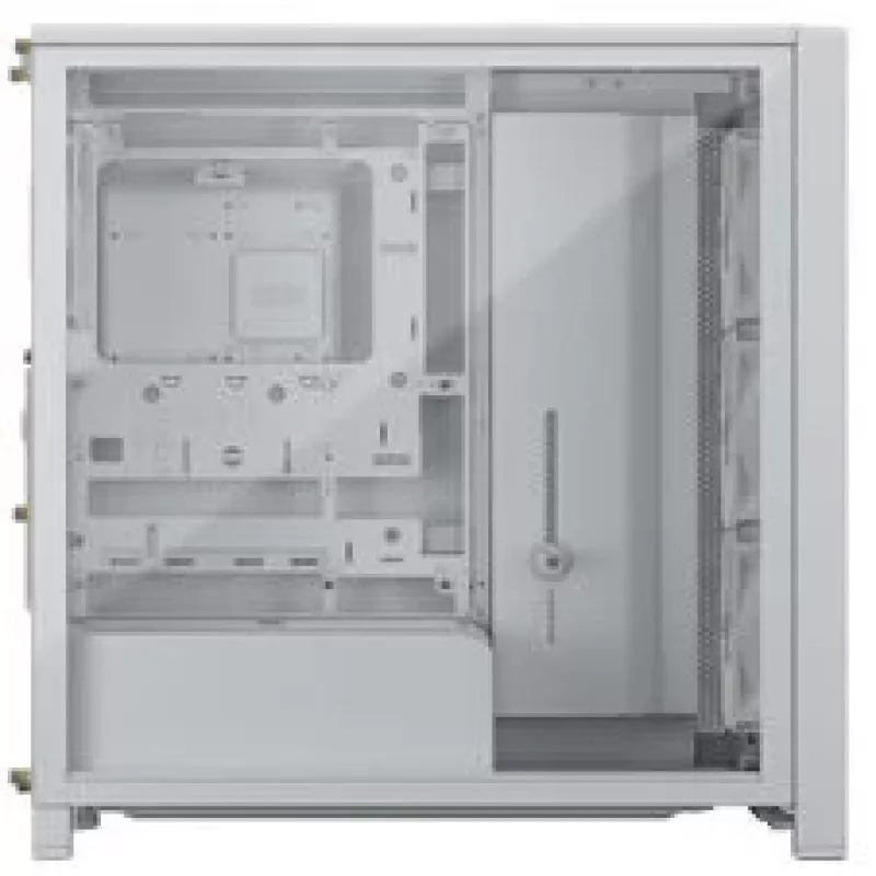 Caja para PC semitorre CORSAIR FRAME 4000D RS Wood blanco/roble, semitorre compatible con ATX, cristal templado