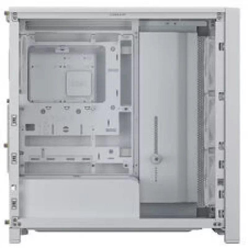 Caja para PC semitorre CORSAIR FRAME 4000D RS Wood blanco/roble, semitorre compatible con ATX, cristal templado
