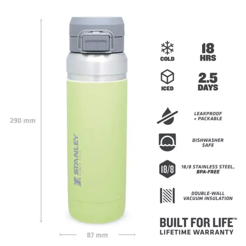 Botella térmica STANLEY The Quick Flip Go 1,06 L, amarillo limón