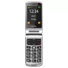 Teléfono móvil plegable de teclas grandes Beafon SL645 LTE 4G para mayores negro-plata 2,8