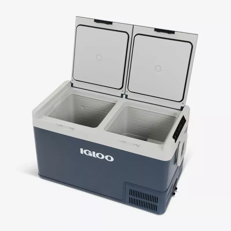 Nevera portátil Igloo ICF 80DZ 83 L eléctrica (AC/DC, 100–240 V) azul/gris