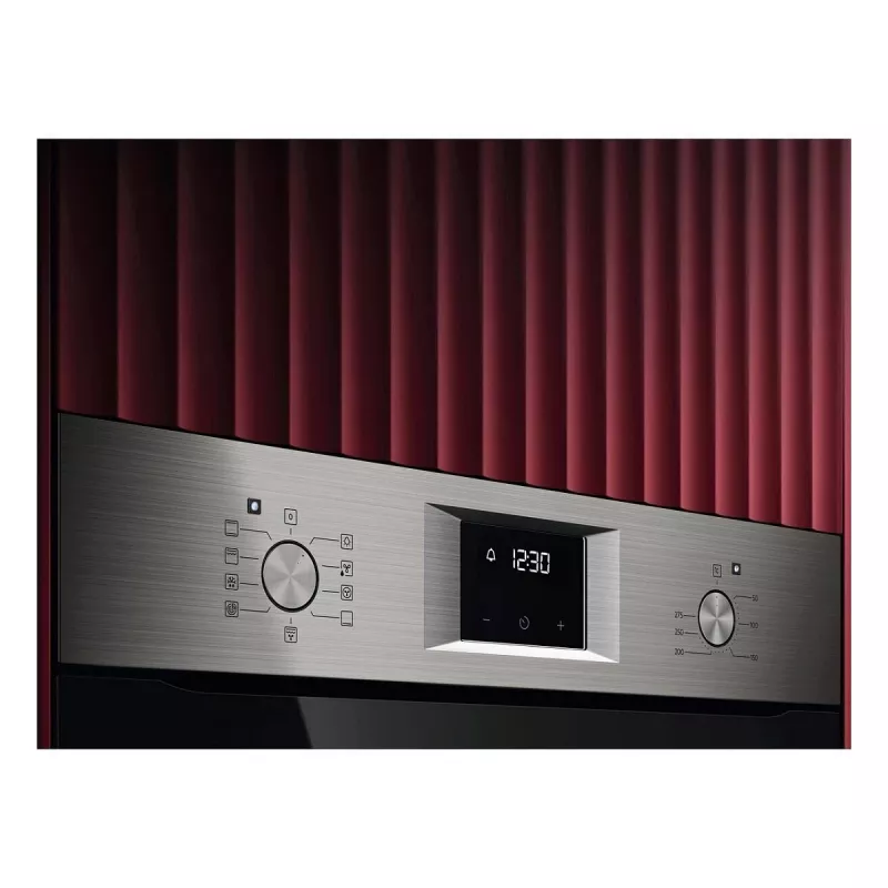 Horno eléctrico empotrable AEG Serie 5000 OU5AB20SM – 72 l, A+, acero inoxidable/negro, control táctil y giratorio