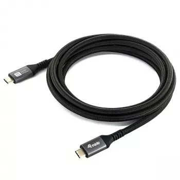 Cable EQUIP USB4 Gen 2x2 C–C 3,0m, PD 100W, 4K/60Hz, 20Gbps, negro