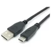 Cable EQUIP USB 2.0 C a A M/M, 0,3 m, USB 2.0 480 Mbit/s, contactos niquelados, negro
