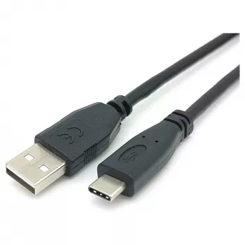 Cable EQUIP USB 2.0 C a A M/M, 0,3 m, USB 2.0 480 Mbit/s, contactos niquelados, negro