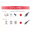 Cable EQUIP USB 2.0 C a A M/M, 0,3 m, USB 2.0 480 Mbit/s, contactos niquelados, negro