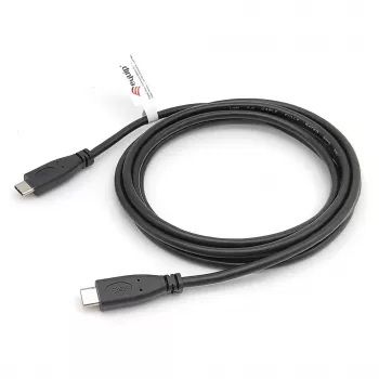 Cable USB-C a USB-C 2.0 EQUIP 128833, 0,5 m, PD 60 W, 0,48 Gbit/s, contactos niquelados, negro