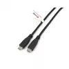 Cable USB-C a USB-C 2.0 EQUIP 128833, 0,5 m, PD 60 W, 0,48 Gbit/s, contactos niquelados, negro
