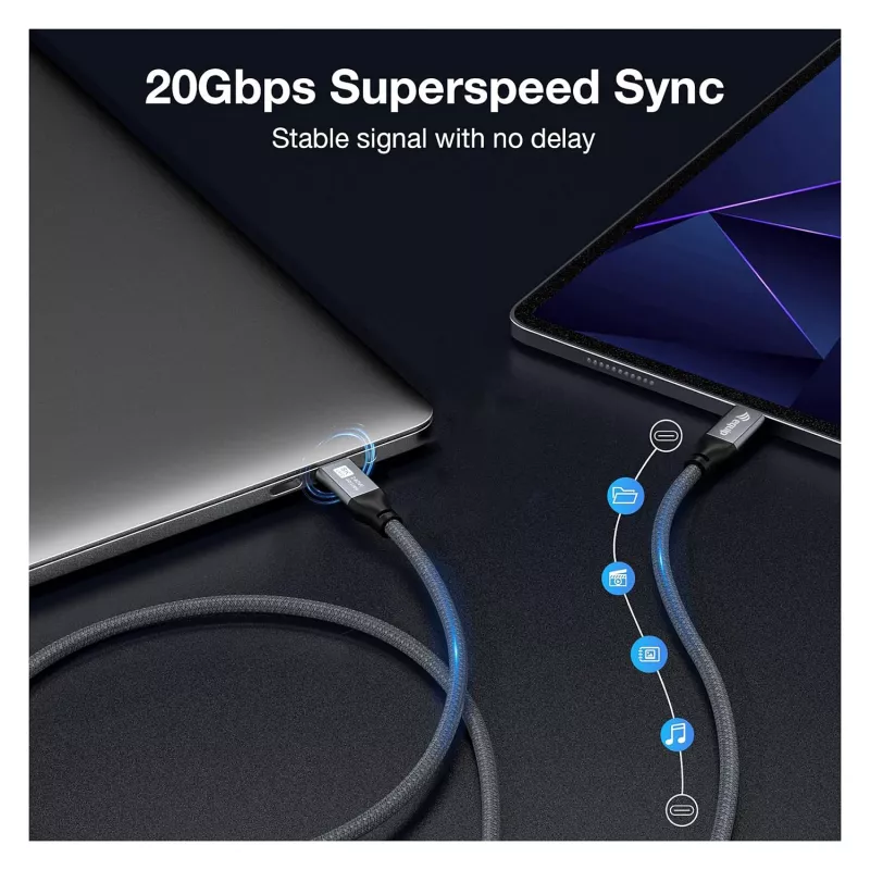 Cable USB4 Gen3x2 C–C EQUIP 128380, 0.5 m, PD 3.1 240W, 40 Gbps, 8K/60Hz, negro