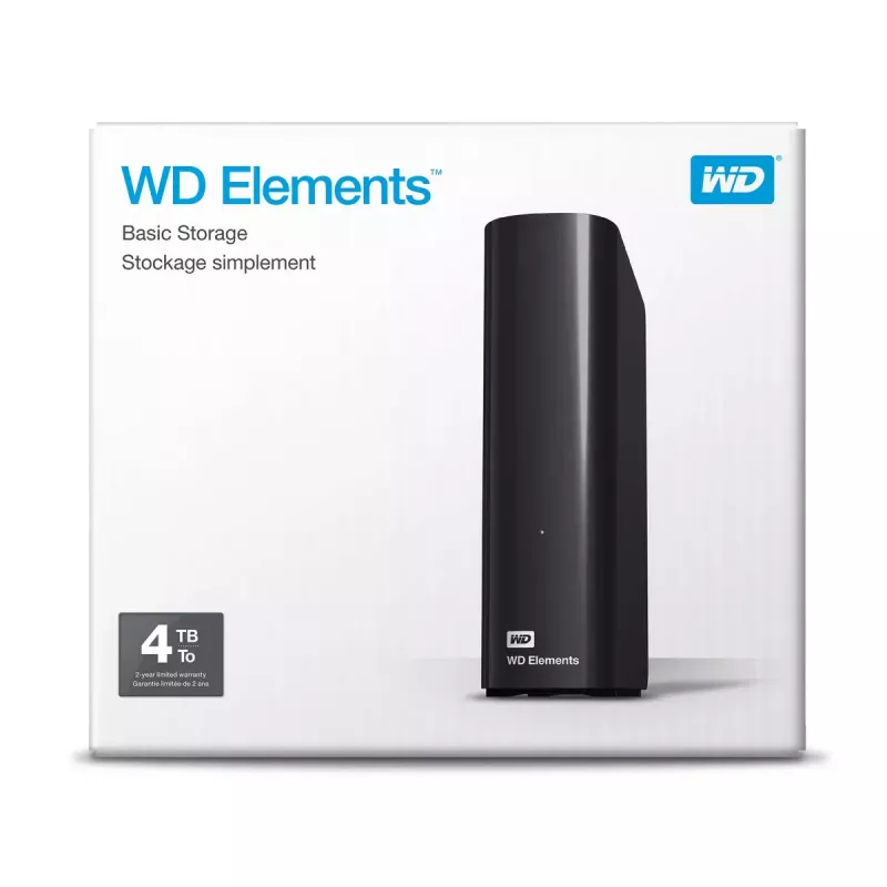 Disco duro externo Western Digital 4 TB USB 3.2 Gen 1 WDBWLG0040HBK-EESN