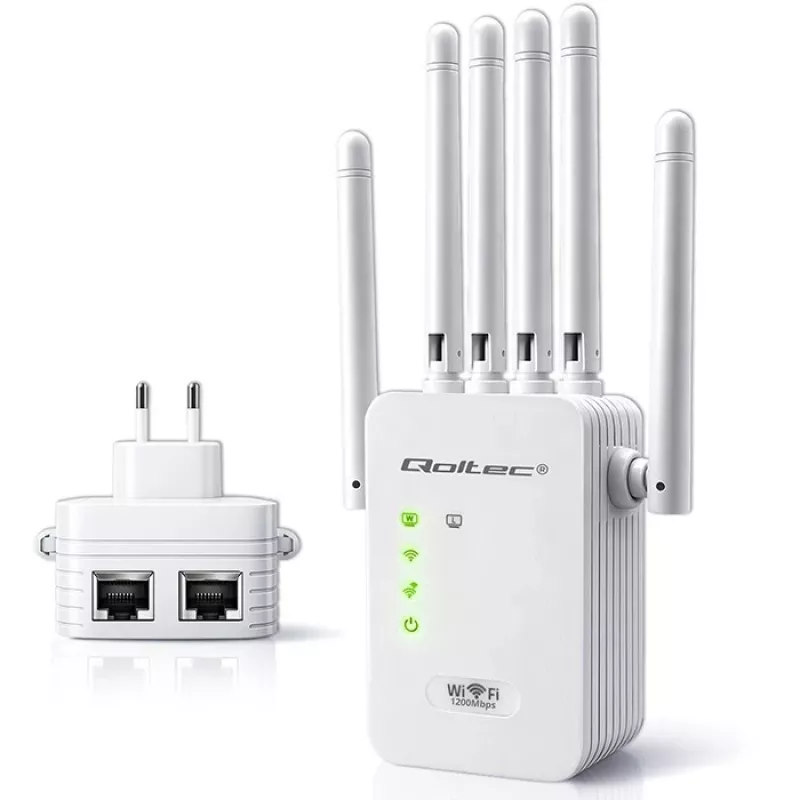 Amplificador de señal Wi‑Fi QOLTEC AC1200 – amplificador de señal dual band QOLTEC AC1200