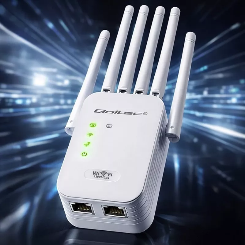 Amplificador de señal Wi‑Fi QOLTEC AC1200 – amplificador de señal dual band QOLTEC AC1200