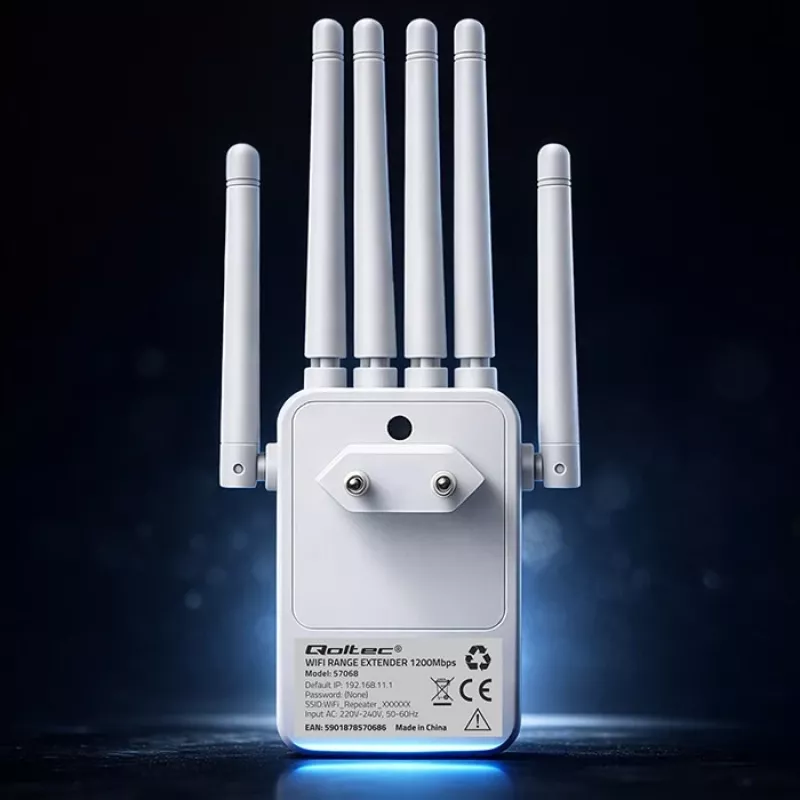 Amplificador de señal Wi‑Fi QOLTEC AC1200 – amplificador de señal dual band QOLTEC AC1200