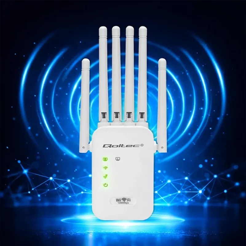 Amplificador de señal Wi‑Fi QOLTEC AC1200 – amplificador de señal dual band QOLTEC AC1200