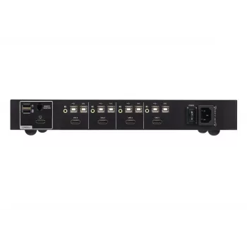 Conmutador KVM ATEN 4 puertos USB HDMI con CAC, 4K UHD 3840x2160@60Hz, carcasa de metal