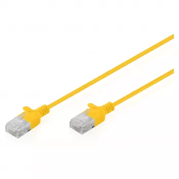Cable de red DIGITUS CAT6 U-UTP plano 0,3 m, amarillo