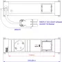 Bachmann 916.505 Power Frame Regleta pequeña, 1x Schuko, 1x USB-C 30 W, 0,2 m