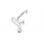 Soporte de mesa para monitor Arozzi AZ-ALZARE-NEO-DUO-WT para 2 pantallas, hasta 81,3 cm (32 pulgadas), 18 kg en total, VESA 75x75–100x100, blanco