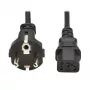 Cable de alimentación PDU C13 a Schuko (Cee 7/7) - 10A 250V H05VV-F 2M