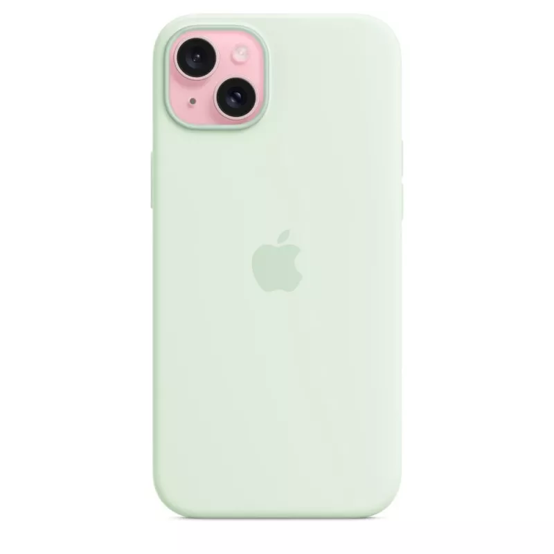Funda de silicona con MagSafe para Apple iPhone 15 Plus – silicona, menta, para iPhone 15 Plus de 6,7 pulgadas