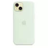 Funda de silicona con MagSafe para Apple iPhone 15 Plus – silicona, menta, para iPhone 15 Plus de 6,7 pulgadas