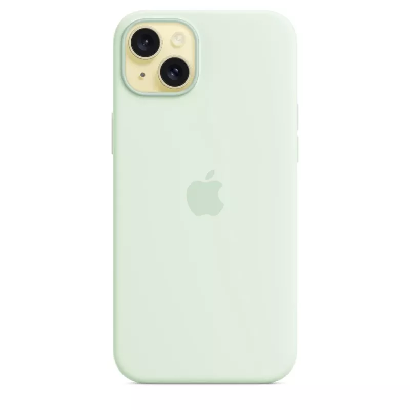 Funda de silicona con MagSafe para Apple iPhone 15 Plus – silicona, menta, para iPhone 15 Plus de 6,7 pulgadas
