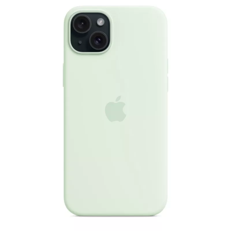 Funda de silicona con MagSafe para Apple iPhone 15 Plus – silicona, menta, para iPhone 15 Plus de 6,7 pulgadas