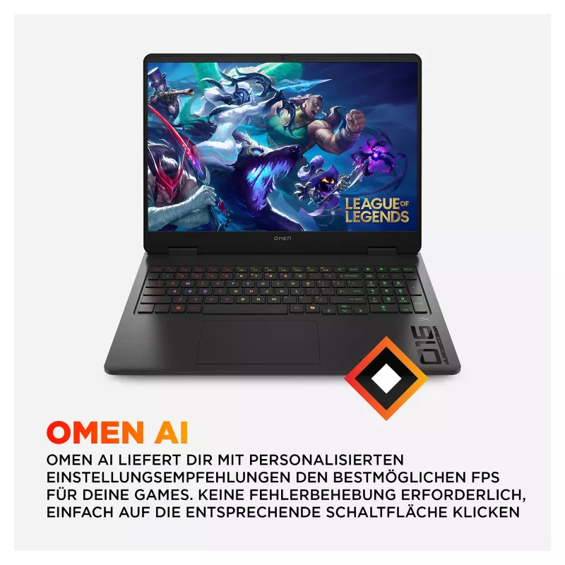 Portátil gaming HP OMEN 16-am0495ng 16 WQXGA IPS i9-14900HX 32GB/1TB RTX 5070 Win11 - Distribución de teclado posiblemente alemán