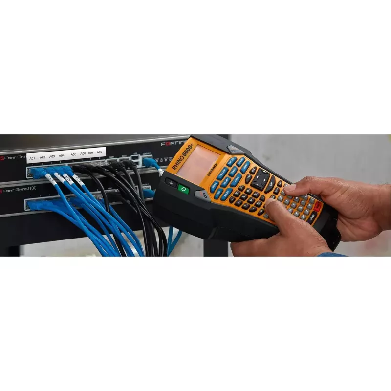 DYMO RHINO 6000+ ABC CASE UK Transferencia térmica directa negro amarillo