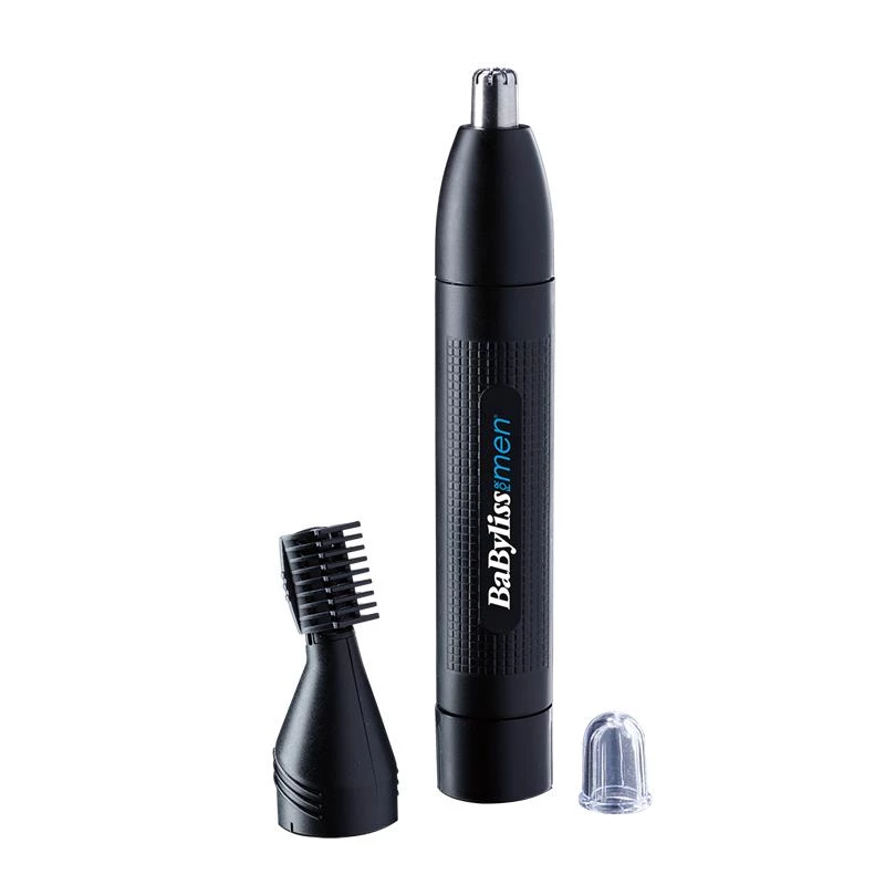 Recortador de precisión BABYLISS E652E para orejas y nariz, negro, pila AA