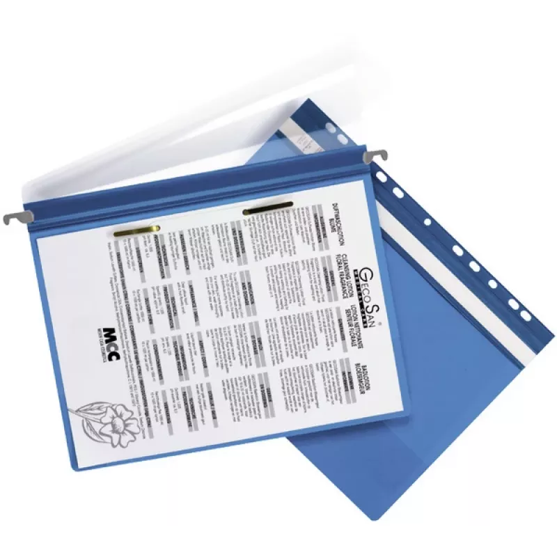 Archivador de colgar Durable 2561-06 A4 plástico azul transparente